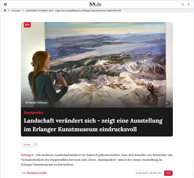 nn.de: Landschaft verändert sich - zeigt eine Ausstellung im Erlanger Kunstmuseum eindrucksvoll