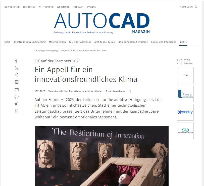 autocad-magazin.de: Ein Appell für ein innovationsfreundliches Klima