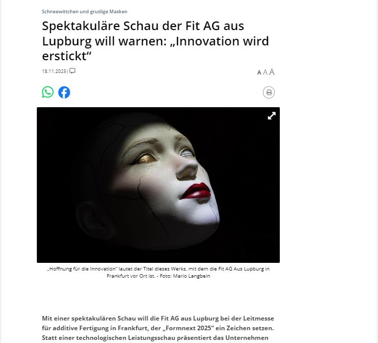 mittelbayerische.de: Spektakuläre Schau der Fit AG aus Lupburg will warnen: „Innovation wird erstickt