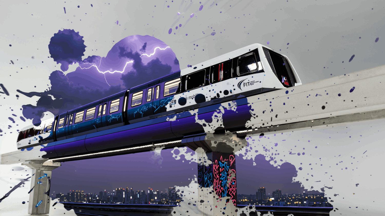 Magnetschwebebahn TSB — FIT-Messemodell